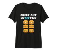 Funny Burger Lover Check out My Six Pack Cheeseburger Camiseta Premium