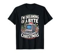 Funny Byte Christmas - Red de Ingeniería Informática Navidad Camiseta gráfica económica