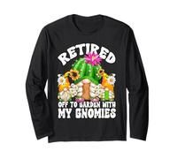 Funny Cactus Mom Retirement GNOME For Women Retired Grandma Manga Larga