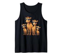 Funny Camel Family Wearing Sunglasses Arabian Animal Desert Camiseta sin Mangas
