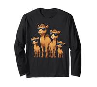 Funny Camel Family Wearing Sunglasses Arabian Animal Desert Manga Larga