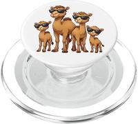Funny Camel Family Wearing Sunglasses Arabian Animal Desert PopSockets PopGrip para MagSafe