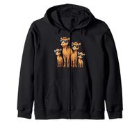 Funny Camel Family Wearing Sunglasses Arabian Animal Desert Sudadera con Capucha