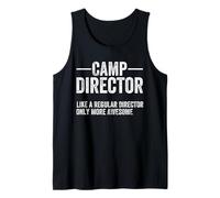 Funny Camp Director Consejero Divertido Grandes Directores Camping Camiseta sin Mangas