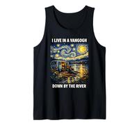 Funny Camper Live in Vangogh Down by The River Van Gogh Art Camiseta sin Mangas