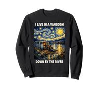 Funny Camper Live in Vangogh Down by The River Van Gogh Art Sudadera