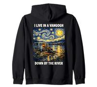 Funny Camper Live in Vangogh Down by The River Van Gogh Art Sudadera con Capucha