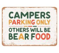 Funny Campers Parking Only Metal Sign Vintage Wall-Art 8x12 Inch