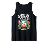 Funny Campfire Frog Camping Stories Vacaciones Camiseta sin Mangas