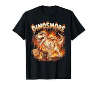 Funny Camping Smores T-Rex Dinosaur Campfire S'Mores Joke Camiseta