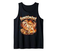 Funny Camping Smores T-Rex Dinosaur Campfire S'Mores Joke Camiseta sin Mangas