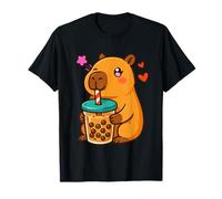 Funny Capybara Bubble Tea Animal Lovers Rodent Capyboba Camiseta
