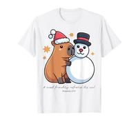 Funny Capybara Christmas Christian Fun Niños Hombres Niñas Mujeres Camiseta