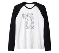 Funny Capybara con Slingshot Cute Animal Lover Fight Series Camiseta Manga Raglan
