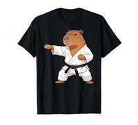 Funny Capybara Doing Karate Samurai Ninja Capybara Camiseta
