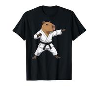 Funny Capybara Doing Karate Samurai Ninja Capybara Camiseta