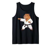 Funny Capybara Doing Karate Samurai Ninja Capybara Camiseta sin Mangas