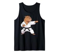 Funny Capybara Doing Karate Samurai Ninja Capybara Camiseta sin Mangas