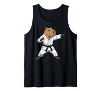 Funny Capybara Doing Karate Samurai Ninja Capybara Camiseta sin Mangas