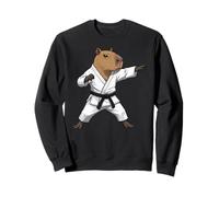 Funny Capybara Doing Karate Samurai Ninja Capybara Sudadera