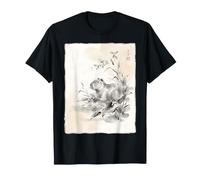 Funny Capybara Japanese Sumi-e Art Cute Animal Hombres Mujeres Camiseta