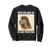 Funny Capybara Mullet Meme When God Made Me Sudadera