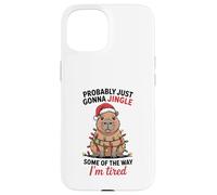 Funny Capybara Probably Just Gonna Jingle Some of The Way Carcasa para iPhone 15