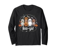 Funny Capybara Pumpkin Patch Costume Party Spooky Vibe Manga Larga