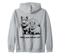 Funny Capybara Who you Lookin' At? Cute Retro Roedor Niño Sudadera con Capucha