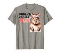 Funny Capybara Worlds Okayest Mom Cute Floral Bandana Camiseta