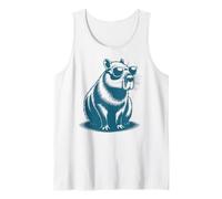 Funny Capybaras Cute Rodents Capybara in Sunglasses Camiseta sin Mangas
