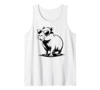Funny Capybaras Cute Rodents Capybara in Sunglasses Camiseta sin Mangas