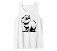 Funny Capybaras Cute Rodents Capybara in Sunglasses Camiseta sin Mangas