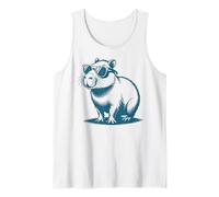 Funny Capybaras Cute Rodents Capybara in Sunglasses Camiseta sin Mangas