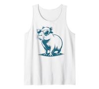 Funny Capybaras Cute Rodents Capybara in Sunglasses Camiseta sin Mangas