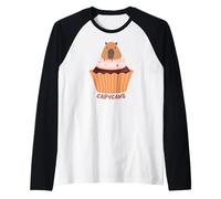 Funny Capycake Baker Pastry Baking, Capybara Cupcakes Camiseta Manga Raglan