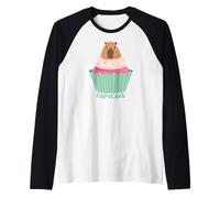 Funny Capycake Baker Pastry Baking, Capybara Cupcakes Camiseta Manga Raglan