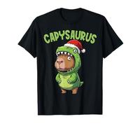 Funny Capysaurus Rex Capybara Costume Christmas Kids Family Camiseta