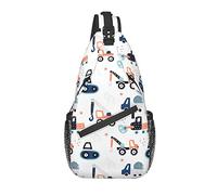 Funny Car Sling Bag Casual Crossbody Hombro Mochila Chest Casual Daypack Truck Bag para Exteriores