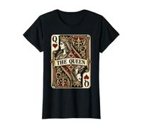 Funny Card Game Couple The Queen Card Playing Cards Lover Camiseta