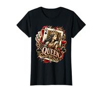Funny Card Game Couple The Queen Card Playing Cards Lover Camiseta