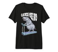 Funny Cardio Gym Hipopótamo Cardi-Oh-No Hipopótamo Caminadora Camiseta Premium