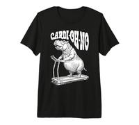 Funny Cardio Gym Hipopótamo Cardi-Oh-No Hipopótamo Caminadora Camiseta Premium