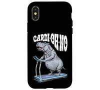 Funny Cardio Gym Hipopótamo Cardi-Oh-No Hipopótamo Caminadora Carcasa para iPhone X/XS