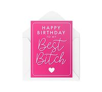Funny Cards - Tarjeta de cumpleaños con texto en inglés "Best Friend 21st 30th 40th 50th 60th 70th Tarjeta de felicitación Witty Humour Laughter Banter Rude Broma Fun CBH27