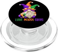 Funny Carnival GNOME with Fool Cap For Girls Love Mardi Gras PopSockets PopGrip para MagSafe