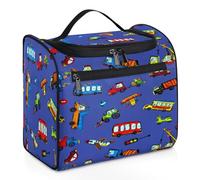 Funny Cars - Bolsa de maquillaje de viaje para mujeres, hombres, niñas, niños, diseño de coches de 11,2 L, bolsa de aseo colgante, organizador de cosméticos, bolsa de ducha, color, 11.2L, Organizador