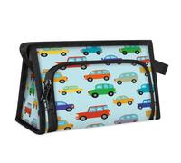 Funny Cars - Bolsa de maquillaje de viaje para mujeres, hombres, niños, niñas, niños, lindos autos, multiusos, bolsa de lavado, bolsa de aseo para cosméticos, artículos de tocador, organizador de