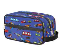 Funny Cars - Bolsa de maquillaje para mujeres, hombres, niños, niñas, niños, niñas, niños, bolsa de lavado de viaje, artículos de aseo personal, organizador de cosméticos, color, Talla única,