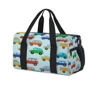 Funny Cars - Bolsas de lona deportivas para niños, niñas, niños, mujeres y hombres, lindos autos durante la noche, fin de semana, bolsa de viaje para llevar al gimnasio, bolsas de lona casuales
